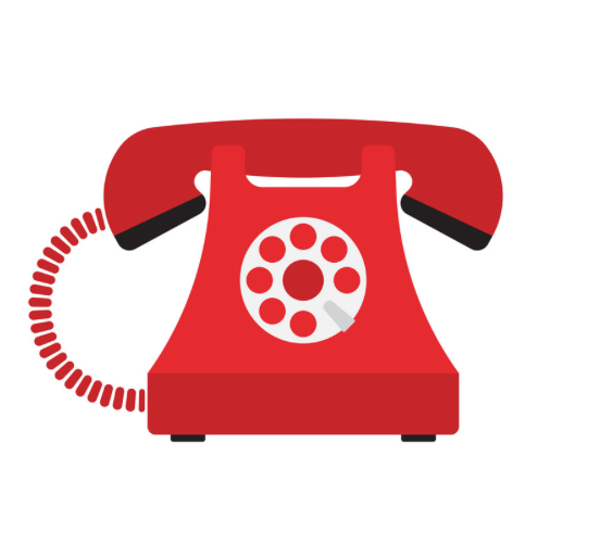 Diagram of a red telephone