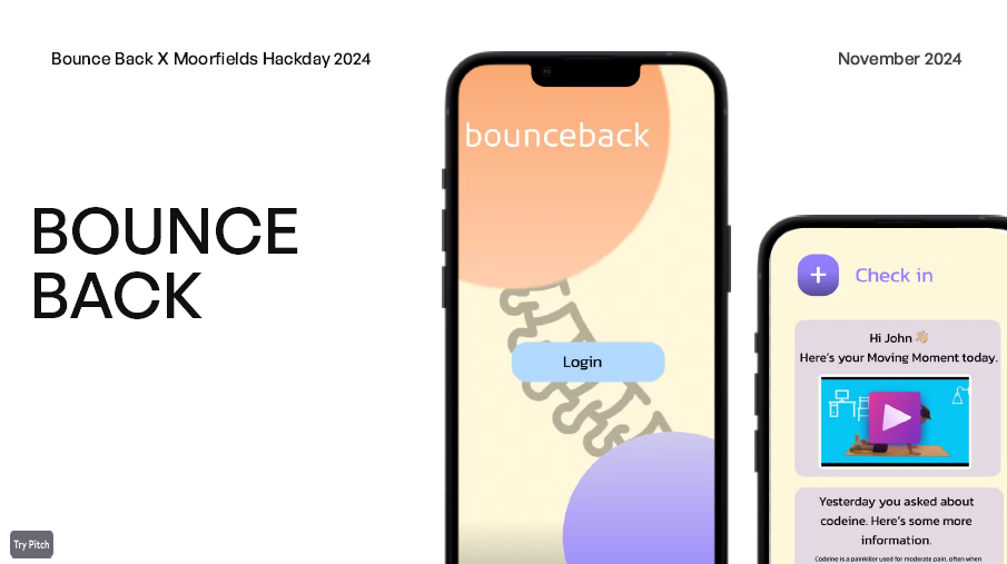 Bounce Back Project presentation coversheet