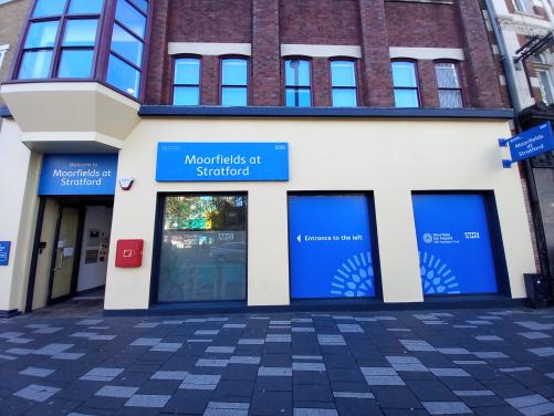 Moorfields Stratford front door